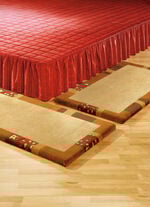 Handgetuftete Brücken, Teppiche und Bettumrandung BEIGE