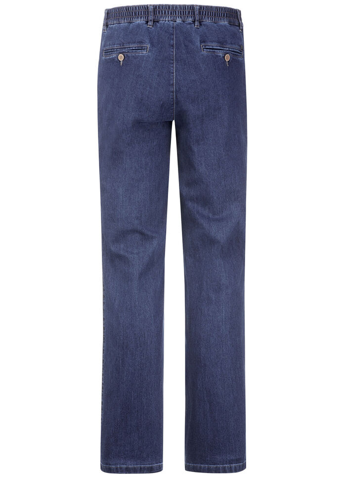 Jeans mit Gummibund in 3 Farben DUNKELJEANS