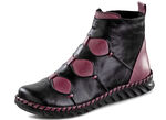 Gemini Bootie aus dezent schattiertem Rind-Nappaleder SCHWARZ-BORDEAUX