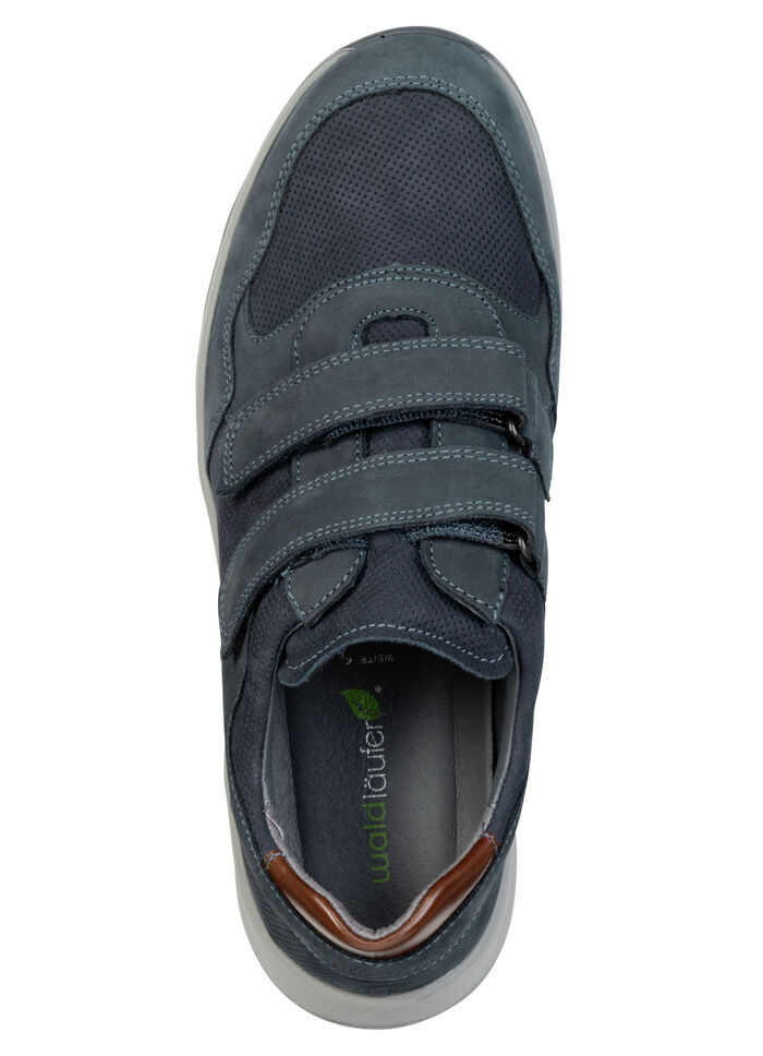 Waldläufer, bequeme Herren-Slipper, Weite K, mit herausnehmbarem Fußbett MARINE