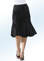 6-Bahnenrock aus edler Spitze SCHWARZ