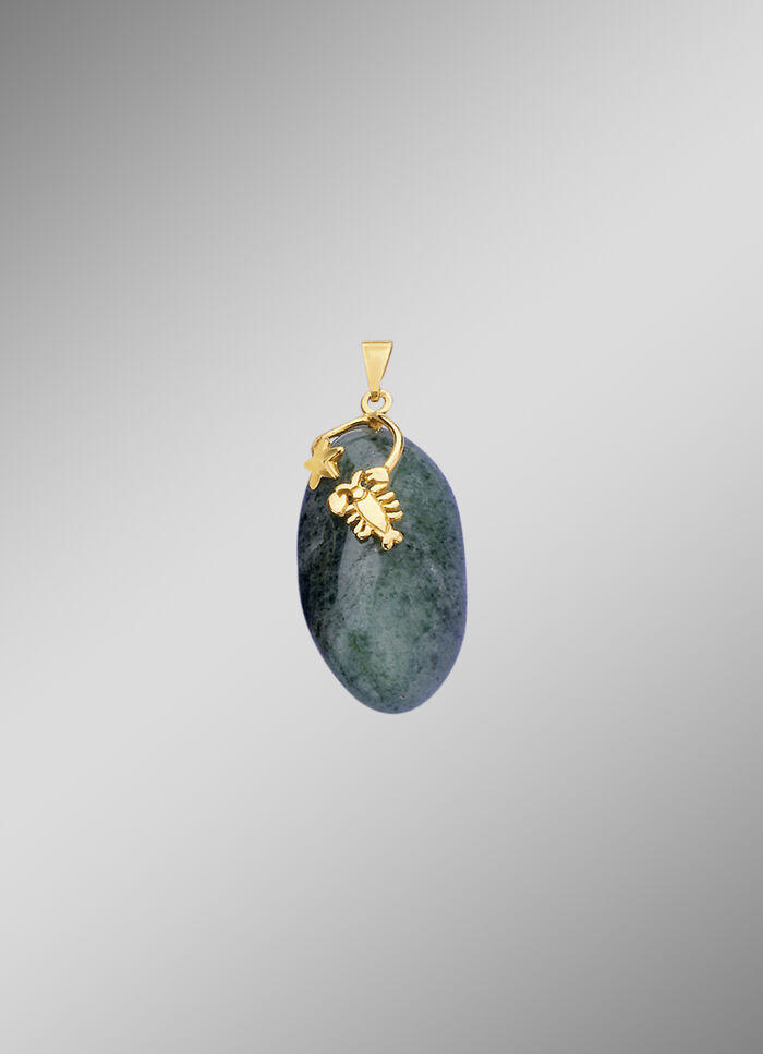 Sternzeichen-Anh&auml;nger mit echten Monats-Edelsteinen 