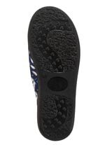 Zweierpack Pantoffeln aus samtig, weichem, bedrucktem Textilmaterial 1X BLAU, 1X BORDEAUX