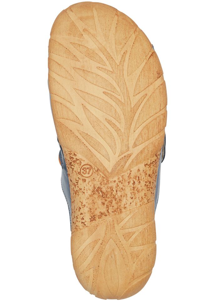 Gemini Pantolette aus teilweise schattiertem Rind-Nappaleder JEANS-ORANGE