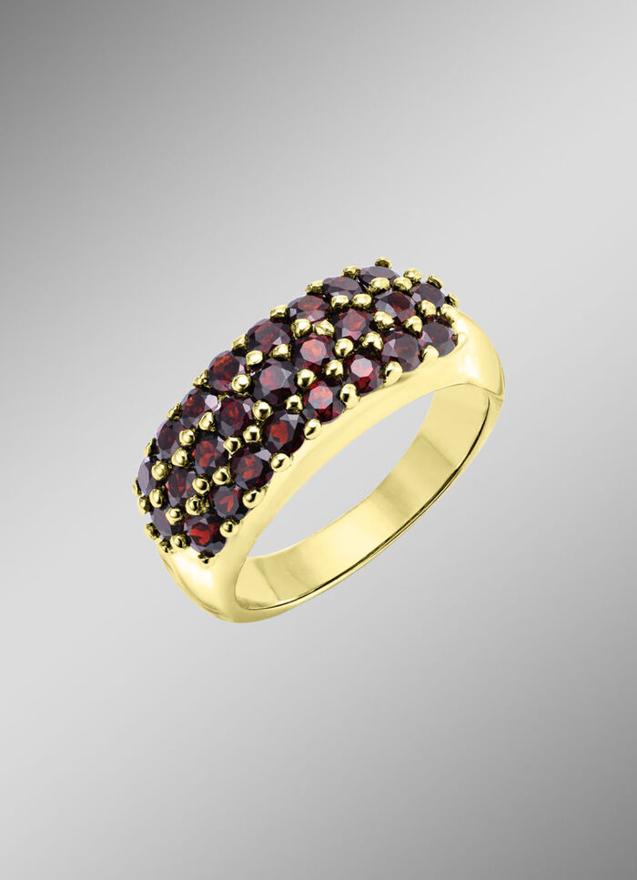 Vergoldeter Damenring mit Granat 