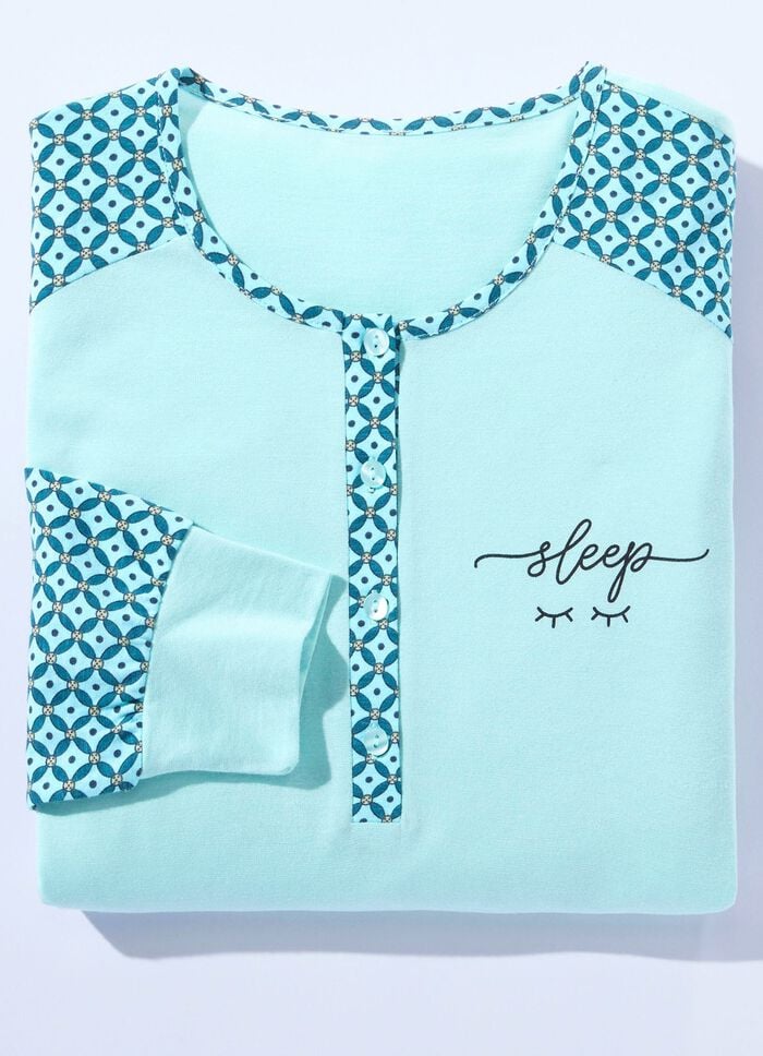 Zweierpack Nachthemden, mit Knopfleiste und B&uuml;ndchenabschl&uuml;ssen 