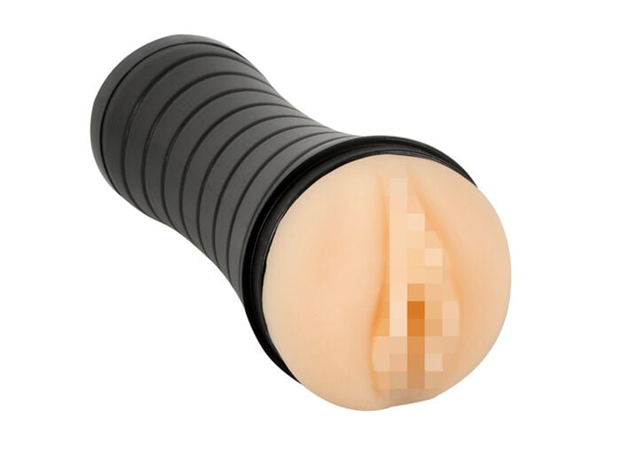 Samtweich genoppter Masturbator SCHWARZ