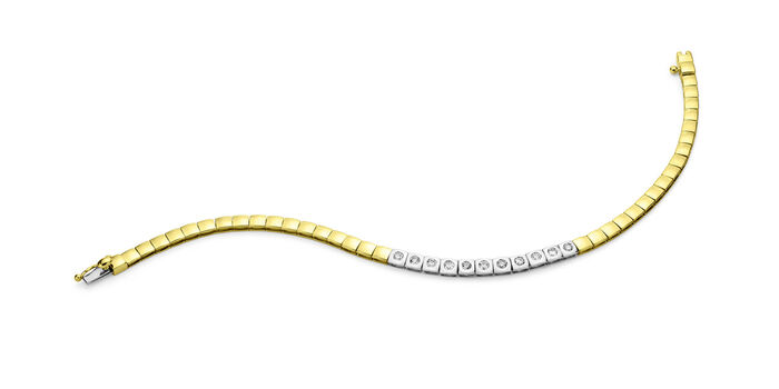 Armband in Bicolor mit Brillanten 