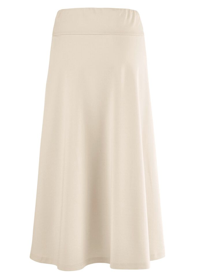 Rock mit gelegten Falten BEIGE