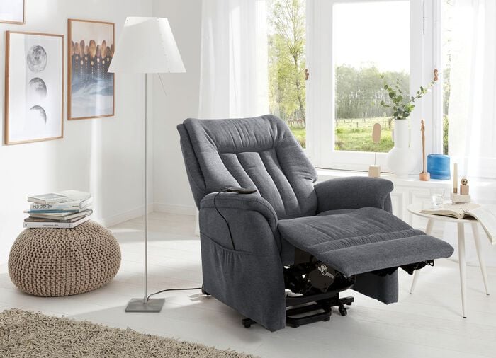 TV-Sessel mit Motor und Aufstehhilfe DUNKELGRAU