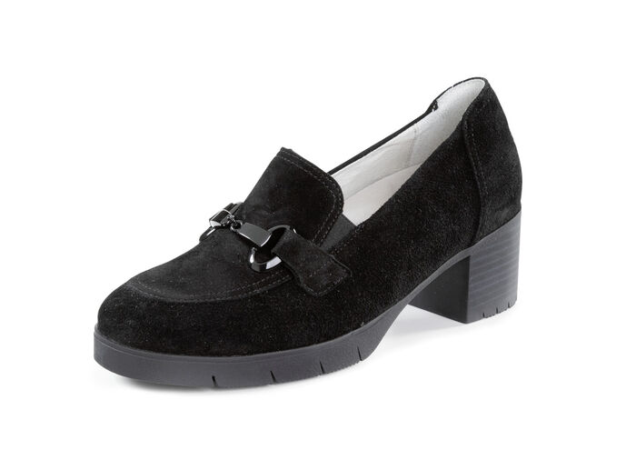 Waldl&auml;ufer, bequemer Damen-Trotteur, Weite H, mit herausnehmbarem Fu&szlig;bett SCHWARZ