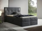 Boxspringbett mit LED-Beleuchtung und Topper 