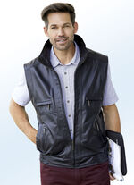 Lederweste mit drei Innentaschen 