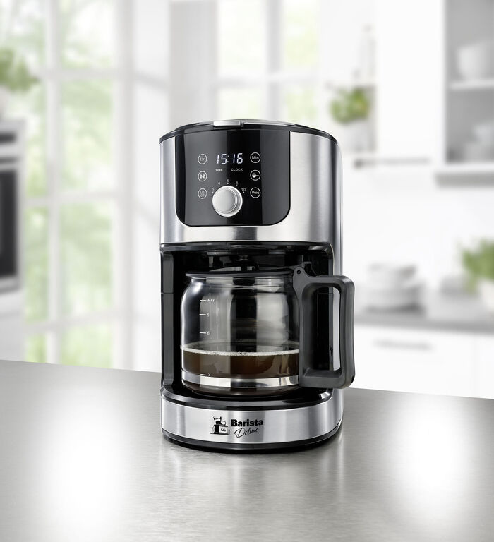 Aroma-Kaffeemaschine mit Thermobecher aus Edelstahl 