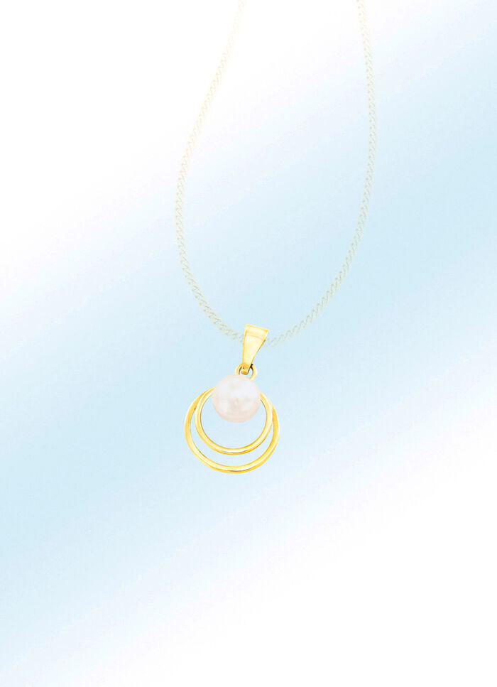 Runder Anh&auml;nger mit Zuchtperle 