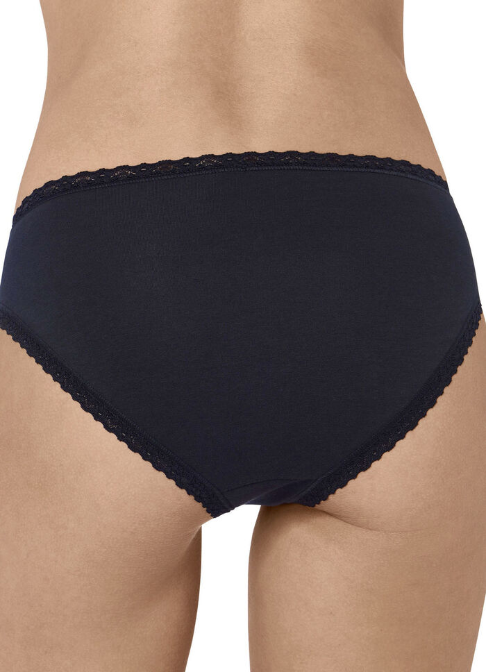 Sloggi 24/7 Dreierpack Slips mit Spitzenbandabschlüssen SCHWARZ