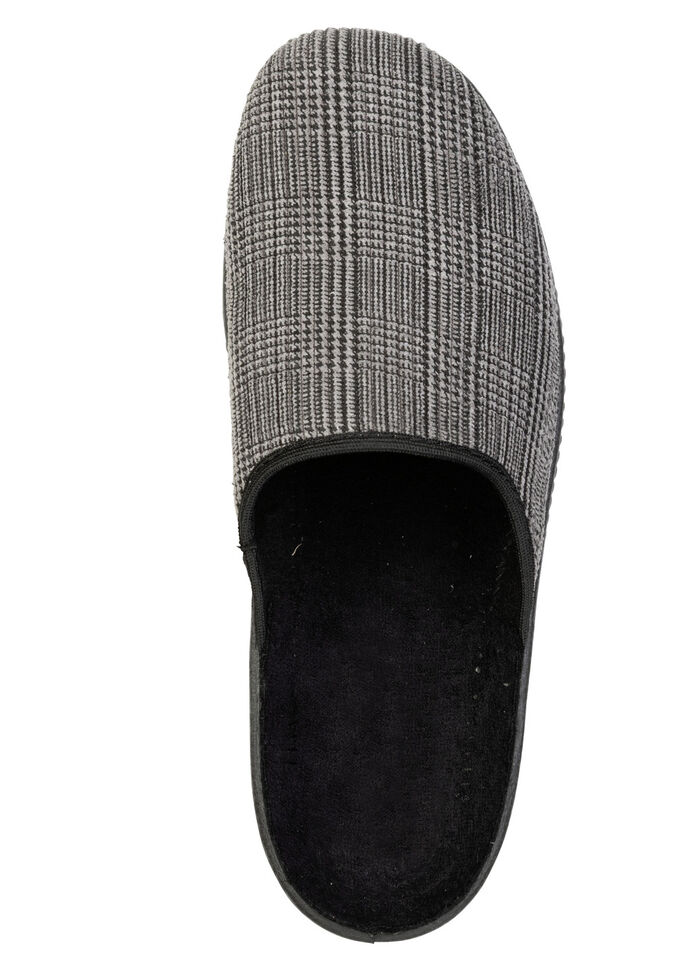 Klassiche Herren-Hausschuhe, mit anatomisch geformtem Fußbett GRAU