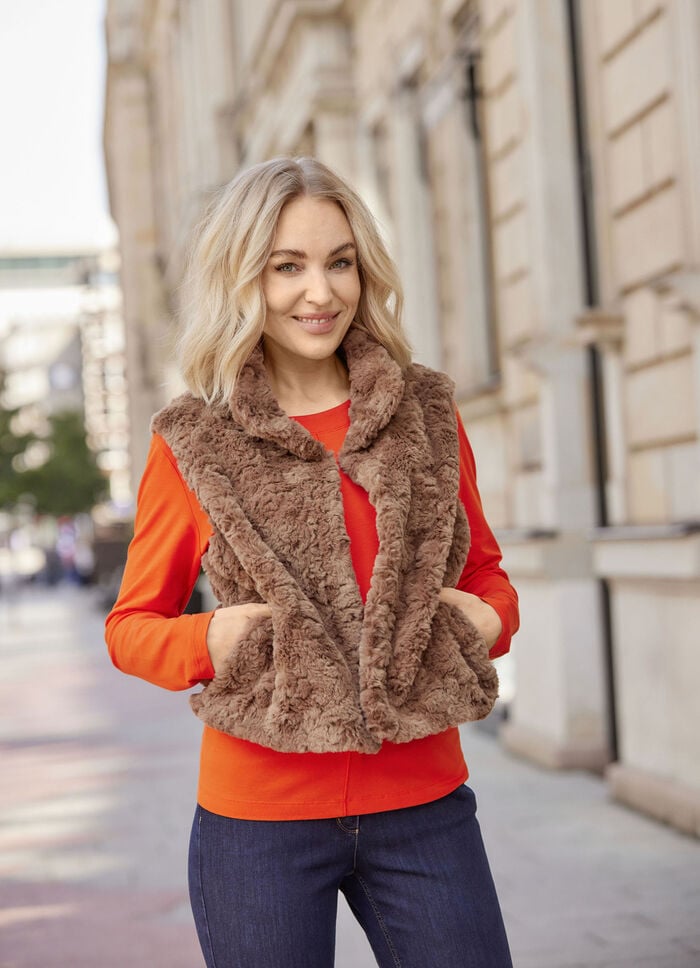 Weste in Persianer-Optik 