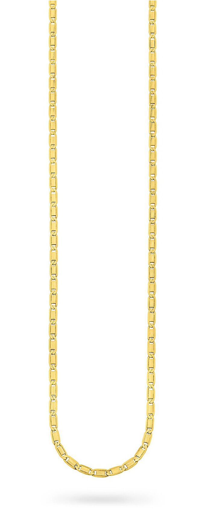 Massive Pl&auml;ttchenkette, diamantiert 