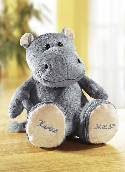 Individuell bestickbares Plüschtier Nilpferd 