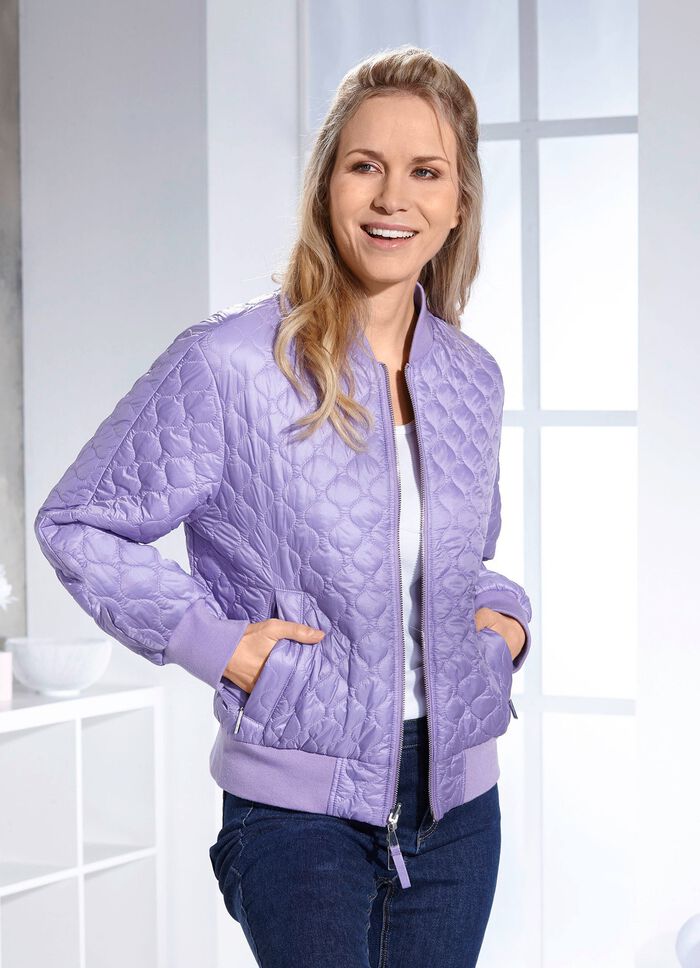 Funktions-Wendeblouson mit Rippenstrickkragen VIOLETT