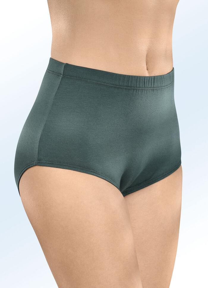 F&uuml;nferpack Slips mit Dehnbund GR&Uuml;N