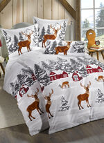 Bettwäsche-Garnitur in Soft-Biber Qualität 