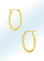 Gedrehte Creolen in Hochglanz/strukturiert 