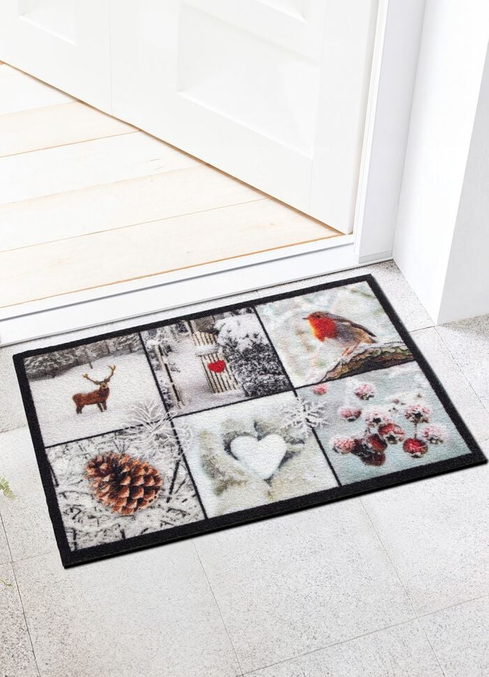 Fu&szlig;matte mit rutschemmender R&uuml;ckseite BUNT