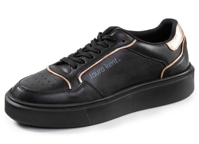 laurakent, trendige Damen-Sneaker, Weite H, mit herausnehmbarem Fu&szlig;bett SCHWARZ