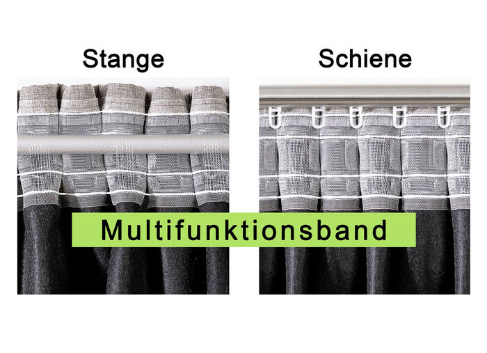 Energiespar-Verdunkelungsschals in Leinenoptik BEIGE