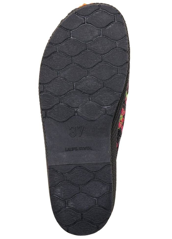 Warme Damen-Hausschuhe, mit Schurwolle ANTHRAZIT-BUNT