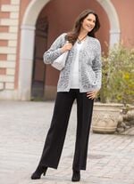 Strickjacke mit Tierfellmuster 