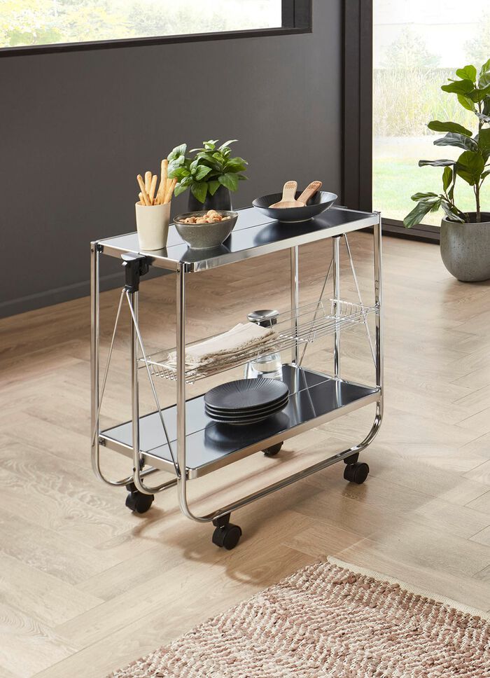 Klapp-Servierwagen CHROM