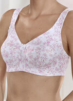 Susa Zweierpack BH mit verstärktem Vorder- und Rückteil 1X WEIß-ROSÈ-PUDER BEDRUCKT, 1X PUDER