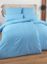 Bettw&auml;sche-Garnitur mit Rei&szlig;verschluss BLAU