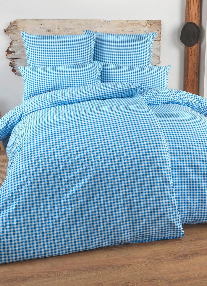 Bettw&auml;sche-Garnitur mit Rei&szlig;verschluss BLAU