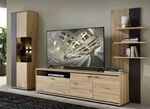 Wohnwand mit LED-Beleuchtung ARTISAN EICHE-GRAFIT