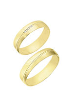 Edler Trauring glänzend/mattiert 