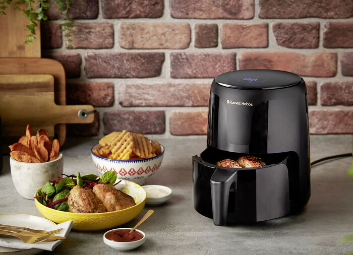 Hei&szlig;luft-Fritteuse mit digitalem Touch-Display 