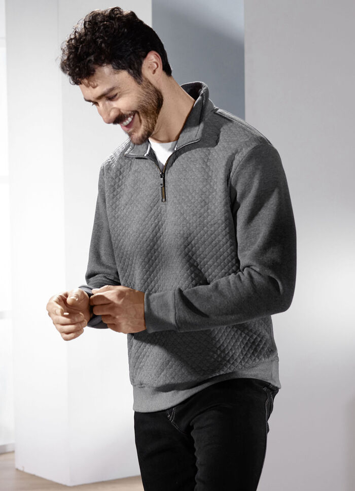 Troyer in 2 Farben DUNKELGRAU MELIERT