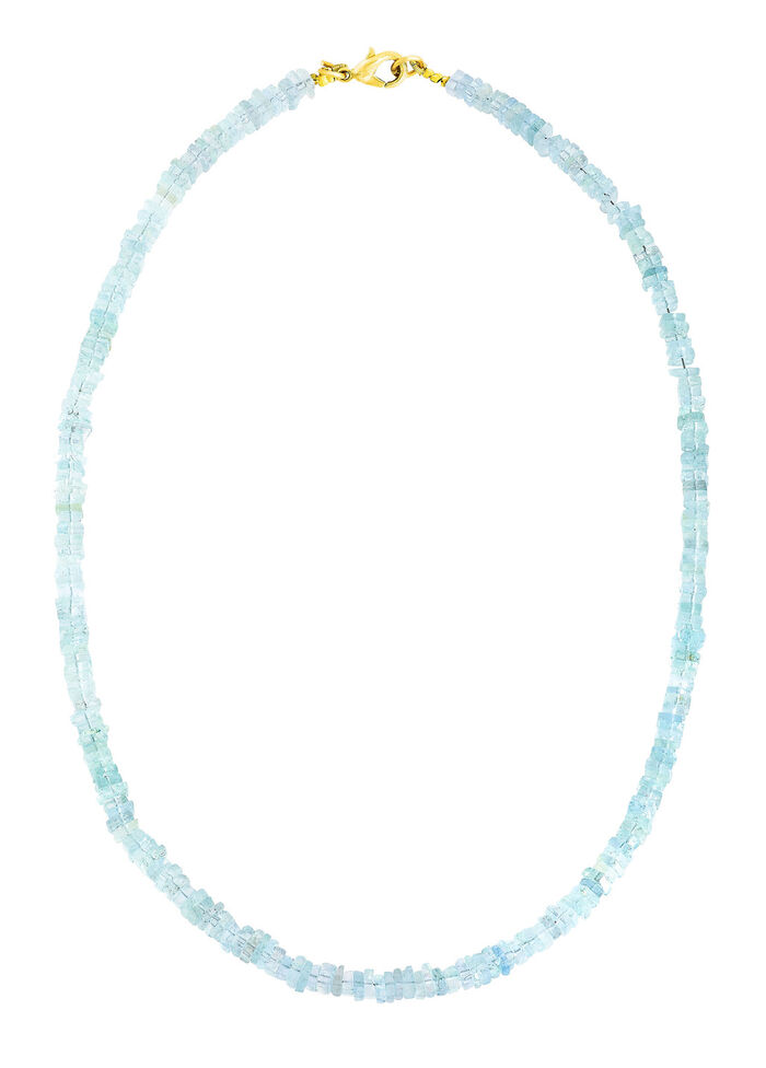 Halskette mit echt Aquamarin 