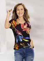 Shirt mit &uuml;berschnittener Schulterpartie 