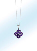 Schicker Anh&auml;nger mit Ankerkette und echt Ametyhst 