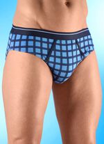 Dreierpack Slips mit Karodessin 