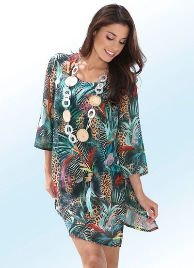 Comodo Tunika mit farbbrillantem Druckdessin 