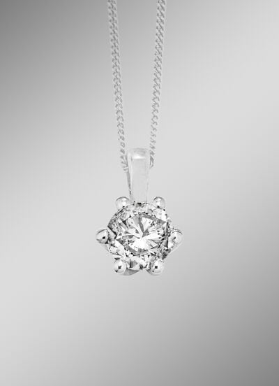 Solitär-Anhänger mit Brillant 