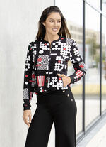 Blusenjacke mit Rippenstrick 