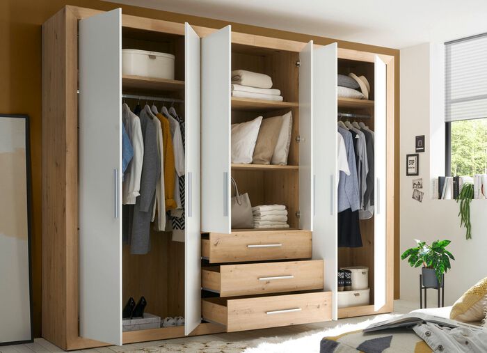 Kleiderschrank, 6-t&uuml;rig 