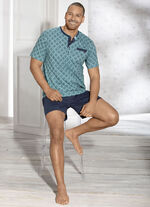 Shorty mit Knopfleiste und Brusttasche / nachhaltiger Baumwollanbau 